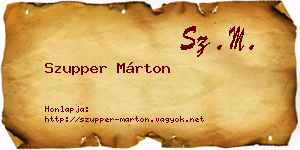 Szupper Márton névjegykártya